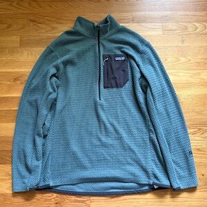 Patagonia R1 Air Zip-Neck Fleece Pullover Men’s XL Nouveau Green